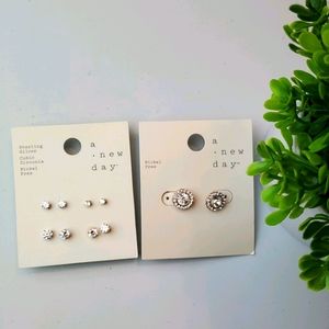 Sterling silver & cubic zirconia earings